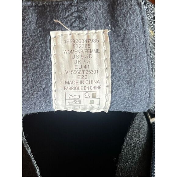 Lands' End All Weather Insulated navy Suede Zip Moc Shoes Women's 9.5D slip on - Picture 8 of 8